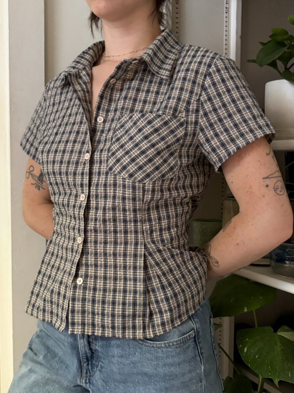 Princess Polly Alma Mater Plaid Top - 10, NWT